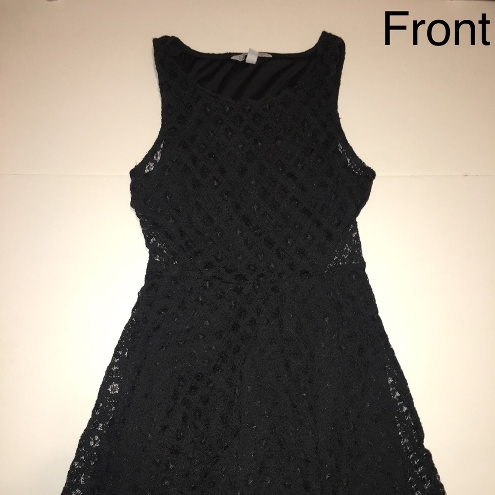 Lace patterned black dress